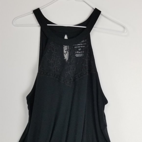 Black High Neck Illusion Tank Torrid Plus Size 00 - Picture 2 of 6